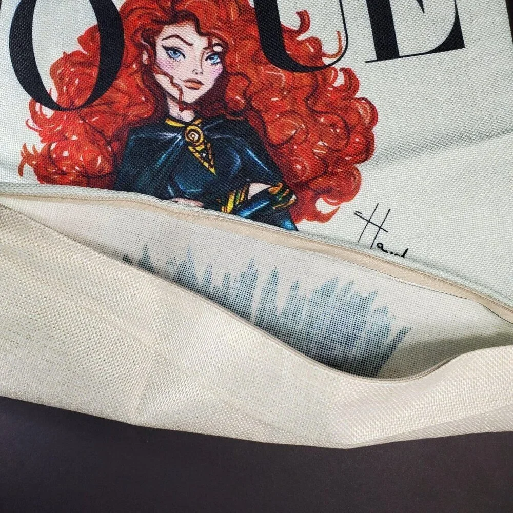 Merida Throw Pillowcase Home Decor Princess Sham Accent Pillow Cushion Cover